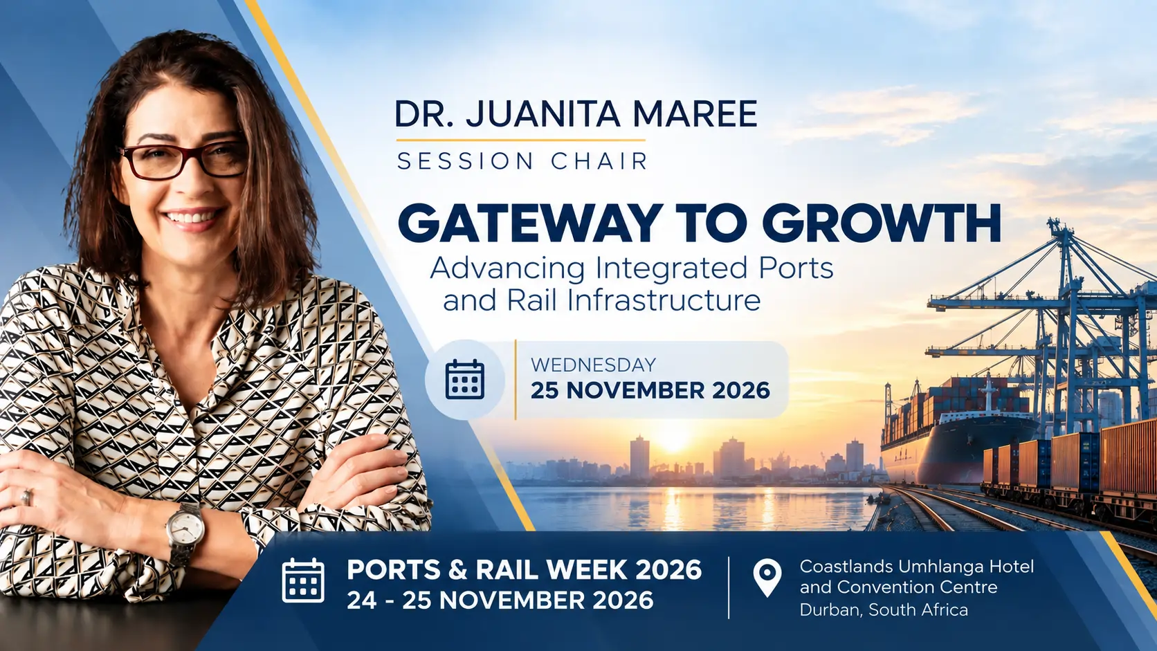 Featured Image for “Dr Juanita Maree to chair Gateway to Growth session at Ports & Rail Week 2026”